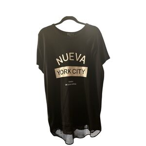 Forever 21 Black T-Shirt/T-Shirt Mini Dress